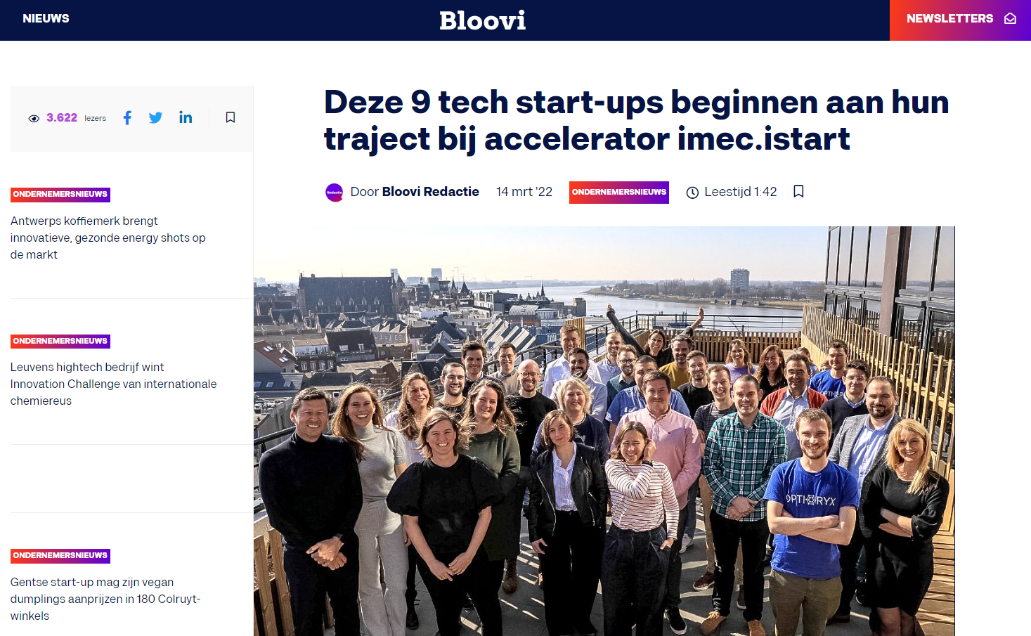 Qviro imec istart Bloovi